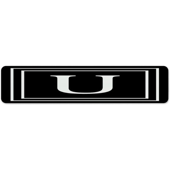 Initial Letter U Monogram Funny Novelty Metal Sign Fashion Chic Laundry Signs Script Family Name Wall Decor Tin Signs for Patio Pubs Club Office 4"x16"