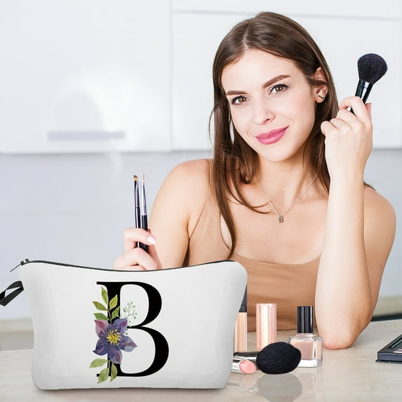 Initial Make up Bag, Personalized Gifts for Women, Bridesmaid Gifts, Birthday Gifts for Women Mom, Gifts for Best Friend, Bride Bridesmaid Cosmetic bag