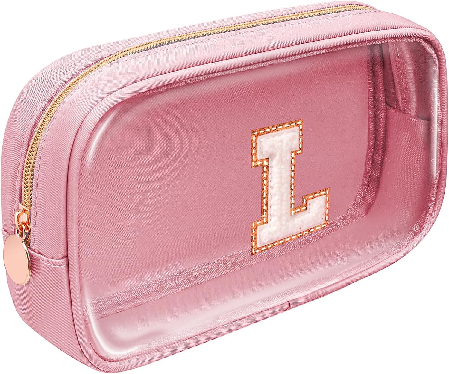Initial Make Up Bag Travel Toiletry Bag, Clear Makeup Bag Preppy