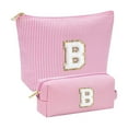 thumbnail image 1 of Initial Makeup Bag For Women Girls Cosmetic Travel Toiletry Organizer Pouch Idea, 1 of 7