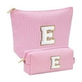 thumbnail image 1 of Girls Initial Makeup Bag - Versatile Travel Toiletry Cosmetic Bag for Girlfriend Teacher and Girl, 1 of 8