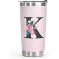 thumbnail image 1 of Initial Monogrammed Gifts for Women, 20 Oz Insulated Tumbler With Lid, Stainless Steel Vacuum Pink Cup, Personalized Christmas, Wedding, Birthday Gifts for Her Friends Mom Sister, 1 of 6