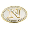 thumbnail image 1 of Initial "N" Letter Belt Buckle Alphabet Monogram Multiple Cowgirl Western rodeo, 1 of 2