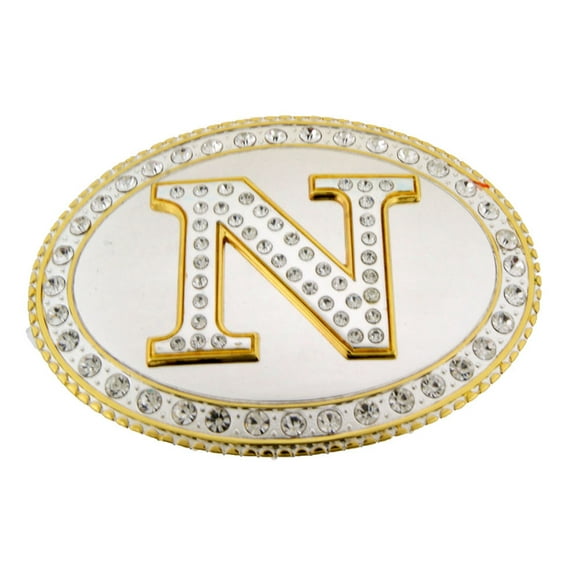 Initial "N" Letter Belt Buckle Alphabet Monogram Multiple Cowgirl Western rodeo