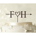 thumbnail image 1 of "Initial Name Cake Topper Personalized Brown Cake Topper Color Option Available 5""-7"" Inches Wide", 1 of 1