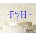 thumbnail image 1 of "Initial Name Cake Topper Personalized Glitter Blue Cake Topper Color Option Available 5""-7"" Inches Wide", 1 of 1