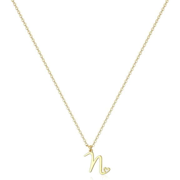 Initial Necklace For Women-14K Gold Filled/925 Sterling Silver Dainty Gold Letter Necklace Trendy Cute Custom Personalized Monogram Necklace[o5626]