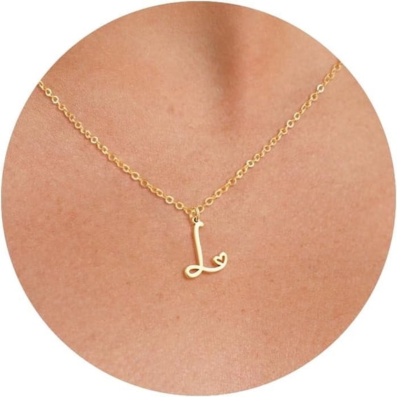 Initial Necklace For Women-14K Gold Filled/925 Sterling Silver Dainty Gold Letter Necklace Trendy Cute Custom Personalized Monogram Necklace[o5636]