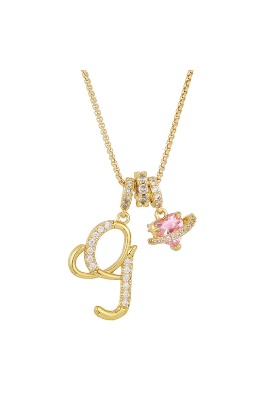 Initial Necklace,Letter Necklace for Women,Gold 3-Layering Initial Letter Pendant Necklaces,Gold Initial Necklaces for Women, Letter Necklace for Her Birthday Yellow Gold Initial Pendant(G)