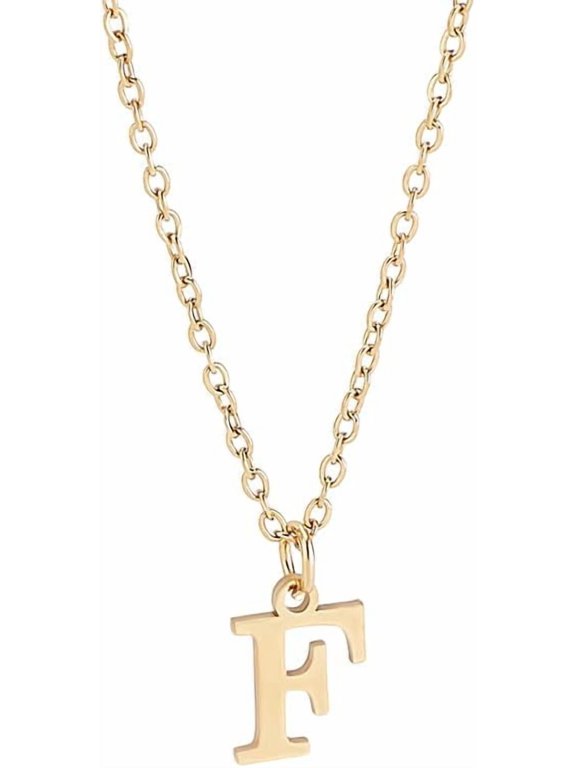 Initial Necklace for Women Dainty 304 Stainless Steel Letter A-Z Pendant Necklace 18"with 2"extender Cute Trendy Initial Necklace Personalized Monogram Name Necklace for Women Trendy Golden DIY