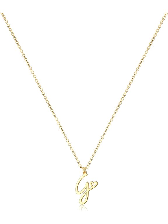 Initial Necklace for Women-14k Gold Filled Dainty Letter Necklaces Trendy Cute Custom Personalized Monogram