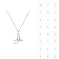 thumbnail image 1 of Initial Necklaces for Women A-Z Silver Rhinestone Pendant Charm Necklace Fashion Jewelry Accessories Gift, 1 of 4