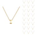 thumbnail image 1 of Initial Necklaces for Women Men A-Z Gold Pendant Charm Necklace Personalized Name Necklace Fashion Jewelry Accessories Gift, 1 of 4