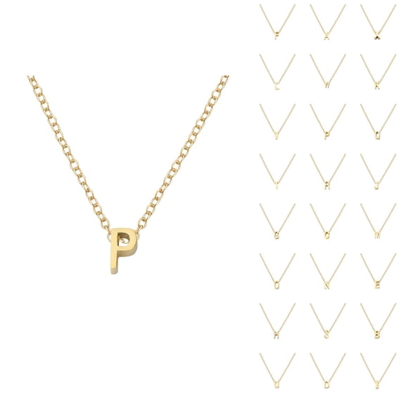 Initial Necklaces for Women Men A-Z Gold Pendant Charm Necklace Personalized Name Necklace Fashion Jewelry Accessories Gift