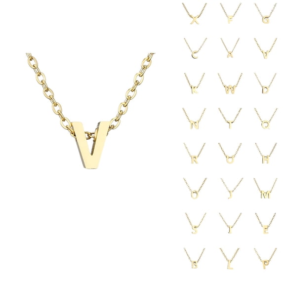 Initial Necklaces for Women Men A-Z Gold Pendant Necklace Personalized Name Charm Necklace Fashion Jewelry Accessories Gift