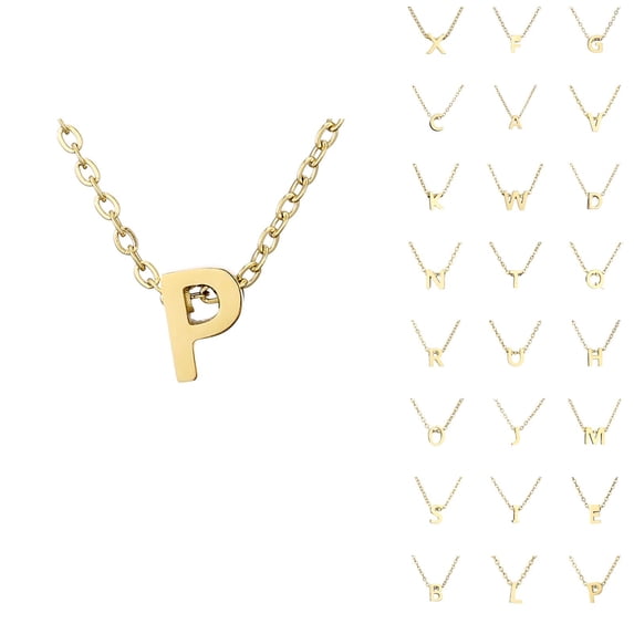 Initial Necklaces for Women Men A-Z Gold Pendant Necklace Personalized Name Charm Necklace Fashion Jewelry Accessories Gift