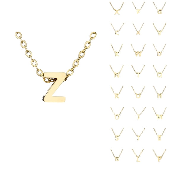 Initial Necklaces for Women Men A-Z Gold Pendant Necklace Personalized Name Charm Necklace Fashion Jewelry Accessories Gift
