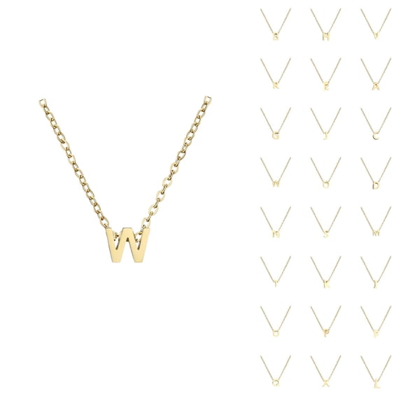 Initial Necklaces for Women Men A-Z Gold Personalized Name Pendant Charm Necklace Fashion Jewelry Accessories Gift