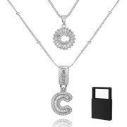 Initial Necklaces for Women - Personalized Letter Charm Name Necklace, Trendy Dainty Jewelry Gift