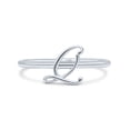 thumbnail image 1 of Initial Q Alphabet Letter Name Monogram Stackable Ring Band 925 Sterling Silver Size 8, 1 of 5
