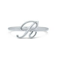 thumbnail image 1 of Initial R Alphabet Letter Name Monogram Stackable Ring Band 925 Sterling Silver Size 7, 1 of 5