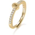 thumbnail image 1 of Initial Rings For Women Gold rings Copper Plated With 14k gold Zircon Adjustable Rings For Women Gold Jewelry For Women Gift Initial Ring, 1 of 6
