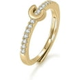 thumbnail image 1 of Initial Rings For Women Gold rings Copper Plated With 14k gold Zircon Adjustable Rings For Women Gold Jewelry For Women Gift Initial Ring, 1 of 6