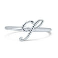 thumbnail image 1 of Initial S Alphabet Letter Name Monogram Statement Ring Band 925 Sterling Silver Size 7, 1 of 5