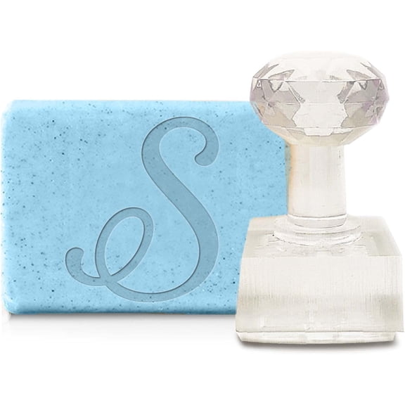 Initial S Handmade Soap Stamp Alphabet DIY Acrylic Soap Stamp Letter Embossing Stamp Soap Chapter Imprint Stamp