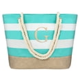 thumbnail image 1 of Initial Tote Bag for Women Girls Personalized Gift Travel Bag Beach Bag for Women Girls Birthday Gifts, 1 of 7