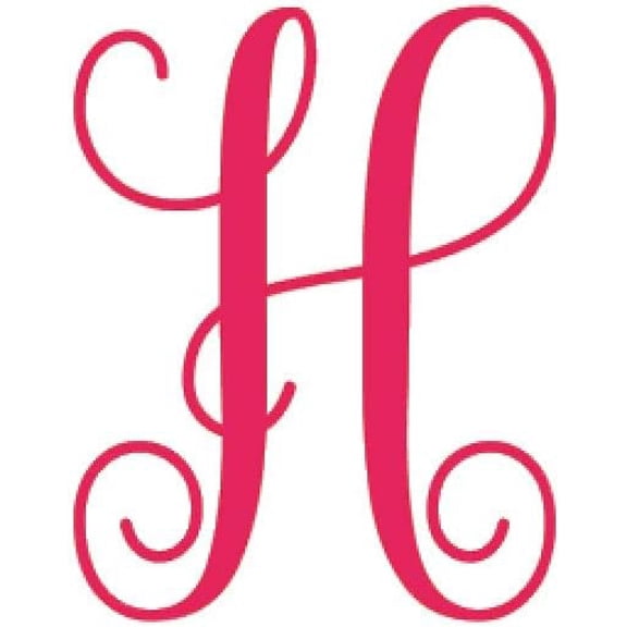 Initial Vinyl Decal Bumper Sticker, for , Laptops, Car Windows - Single Script Letter Design