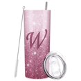 thumbnail image 1 of Initial W Tumbler Cup Gifts, Monogrammed Gifts for Women, Personalized Tumblers with Lids and Straws for Women 20oz, Personalized Gifts for Girls Women Mom Teacher Birthday Wedding Graduation, 1 of 6