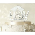 thumbnail image 1 of "Initial Wedding Cake Topper Custom Mirror Cake Topper Color Option Available 5""-7"" Inches Wide", 1 of 1