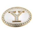 thumbnail image 1 of Initial Y Monogram Belt Buckle Letter Alphabet Western Cowboy Rodeo Texas Mirror, 1 of 2
