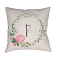 thumbnail image 1 of Surya INT042-2020 20 x 20 x 4 in. Initials II Square Throw Pillow, Multi Color, 1 of 2