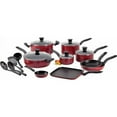 thumbnail image 1 of Initiatives 18-Piece Cookware Set - Red, 1 of 1