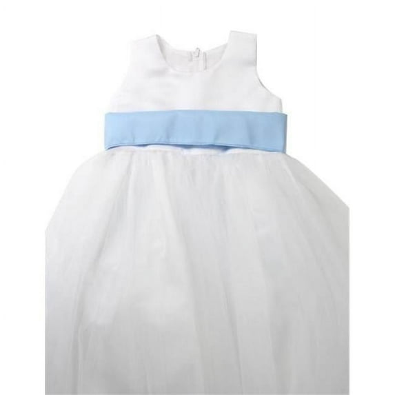 Initronics F861-0612 Blue Capri Flower Girl Dresses Easter Wedding Princess - Size 12, Ivory White