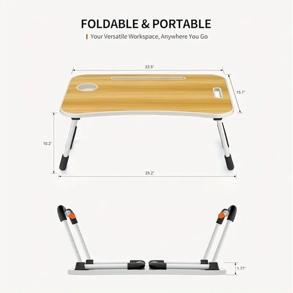 Injection Moulded Folding Table with Cup Holder, Ideal for Outdoor & Indoor Use | Practical Daily & Holiday Essential