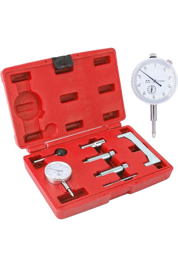Injection Pump Adjustment Tool Camshaft Tools, Injection Pumps Timing Static Adjustment Dial Gauge Start Diesel Pump Diesel Adjustment Indicator Tool Kit for Transporter T4 T3