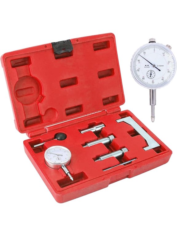 Injection Pump Adjustment Tool Camshaft Tools, Injection Pumps Timing Static Adjustment Dial Gauge Start Diesel Pump Diesel Adjustment Indicator Tool Kit for Transporter T4 T3