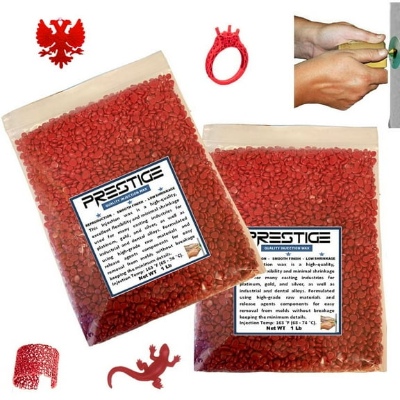 Injection Wax Flexible Red Ruby Beads Wax Jewelry Lost Wax Casting 2 Pound