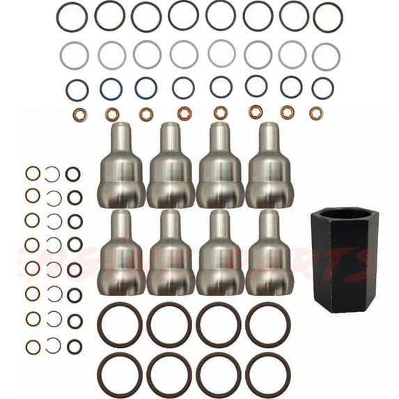 Injector Oil Rail Kit with Complete Injector Oring Kit - Fits Ford 6.0L Powerstroke 2003-2007
