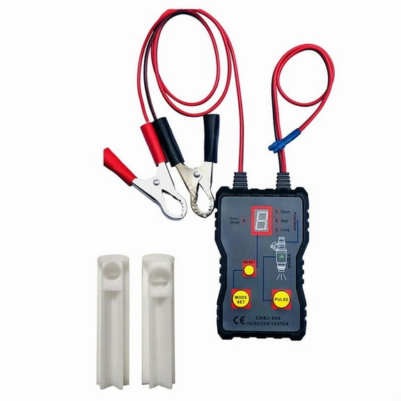 Injector Tester Injector Tester System Scan Tool Gasoline Injector Tester Automotive DIY Cleaning Tool Kits,1 * Injector Tester 2 * connectors