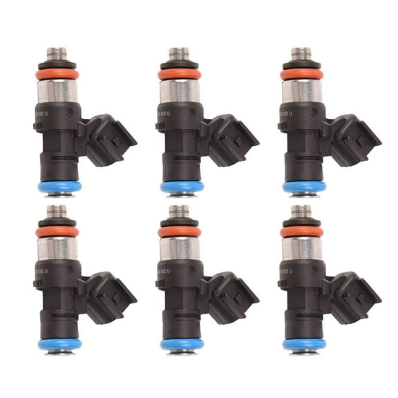 Injectors 6-Pack, High Performance Replacement Injector Set with 1-Year Warranty-Fuel Injectors 6 PCS