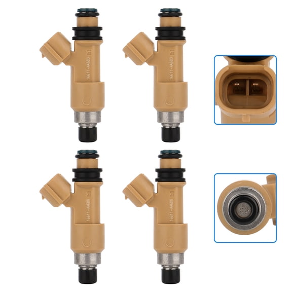 Injectors,CCIYU 12 Holes Fuel Injectors fit for 2005-2009 2011 Forester 2.5L, 2005 2008-11 Impreza 2.0L, 2004-07 Outback 2.5L 3.0L Compatible with 16611-AA680 Injector, 4 Pieces