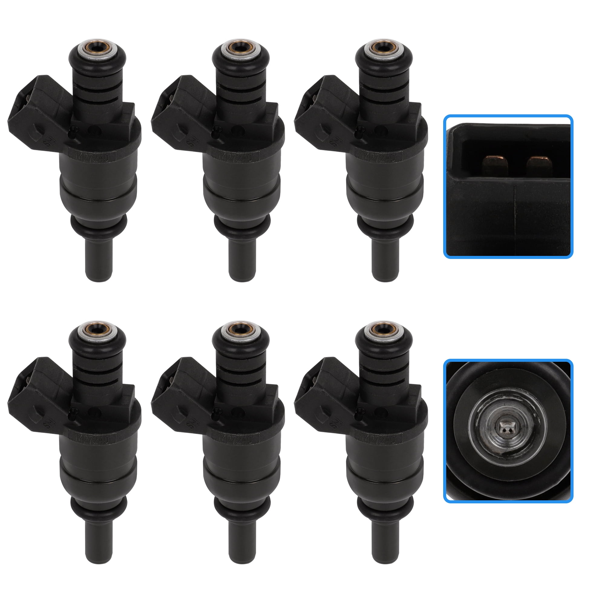 6x Siemens Fuel Injectors For 2001-2005 BMW 530i 3.0L V6 | Remanufactured With Lifetime Warranty #1439800