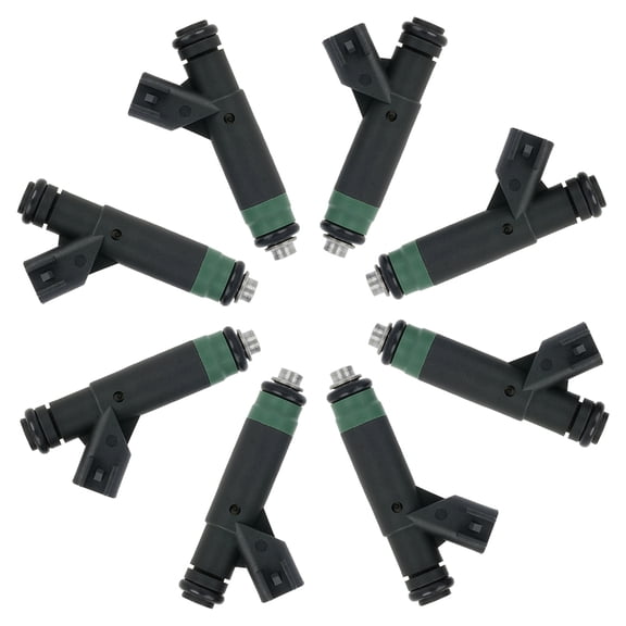 Injectors,CCIYU 4 Hole Fuel Injectors Set fit for 07 for Chrysler Aspen 04-07 for Dodge for Dakota/ for Durango /for Ram 1500 06-07 for Jeep Commander Compatible with 53032704AB Injector,8 Pieces