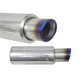 thumbnail image 1 of Injen 2 3/8 Universal Muffler w/Titanium burnt rolled Tip and stainless steel resonated inner wall, 1 of 2