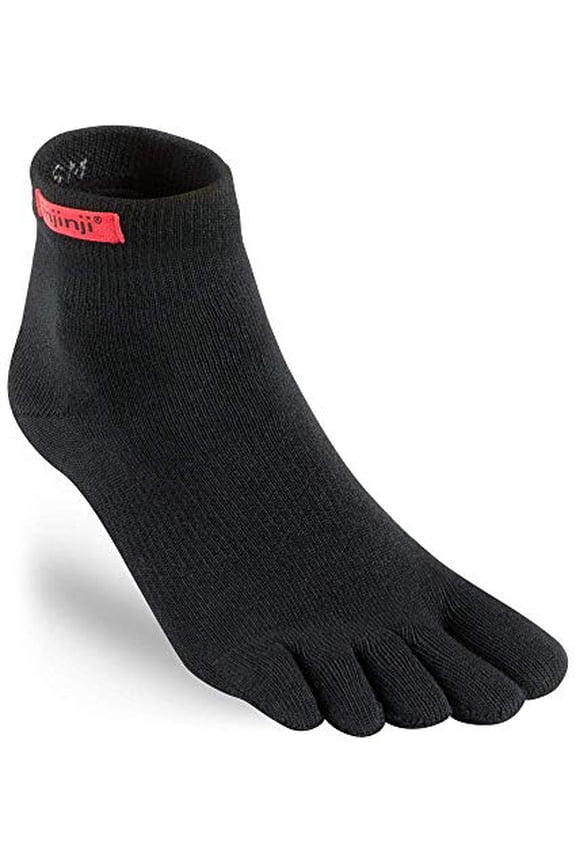 20 Mens Sport Mini Crew Toesocks, Black, Large