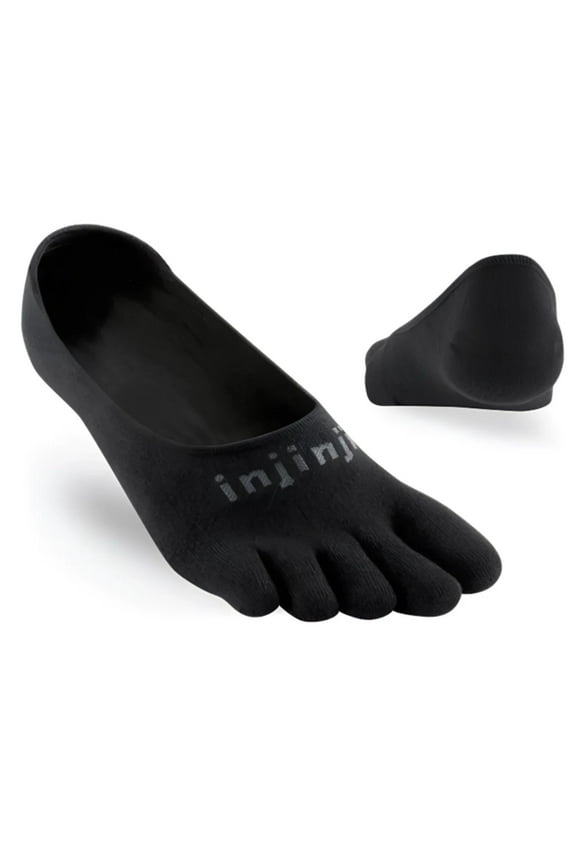 Men's Sport Lightweight Hidden Coolmax Toesocks, Black, Large